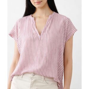 Love by Gap pink striped notch neck shirt size sml